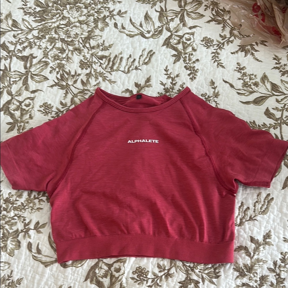 Small Alphalete Red Gym Shirt